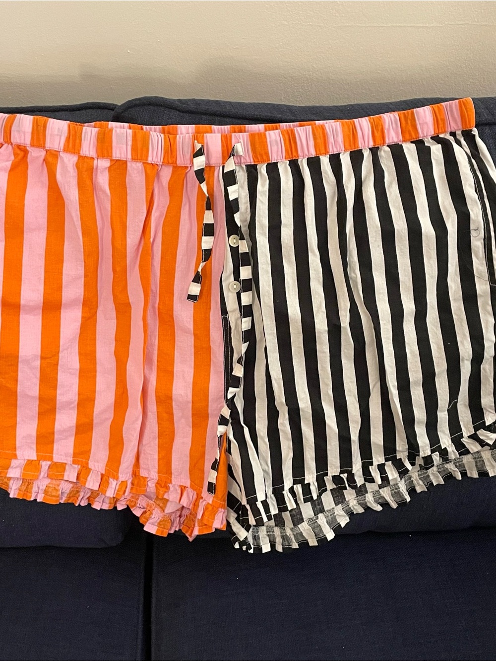 Printfresh - Showtime Stripes - Candy Skeleton - Ruffle Shorts